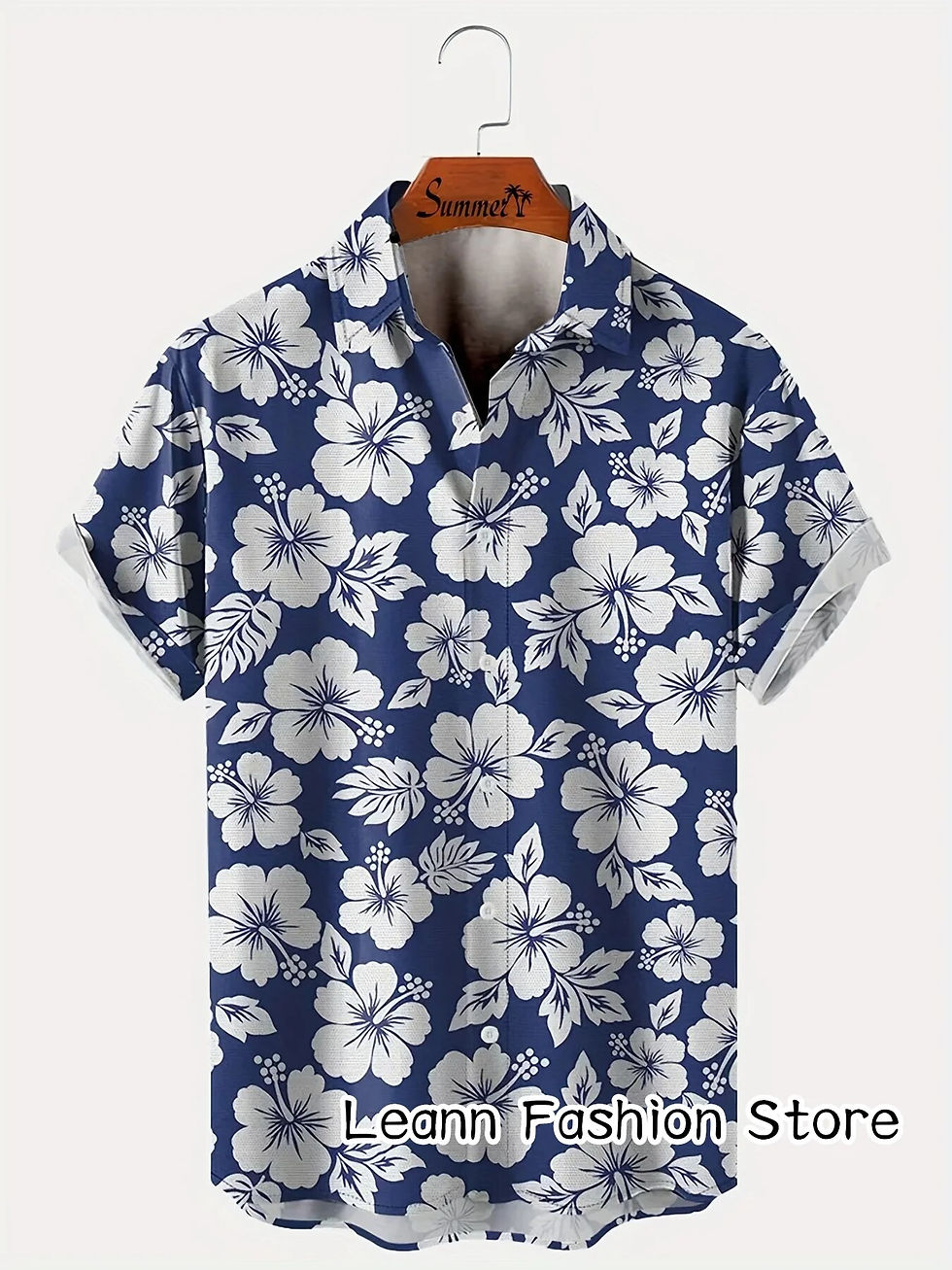 Miniatura: Men Summer Leopard Zebra Printing Shirt Hawaiian Vacation Clothing Male Fashion