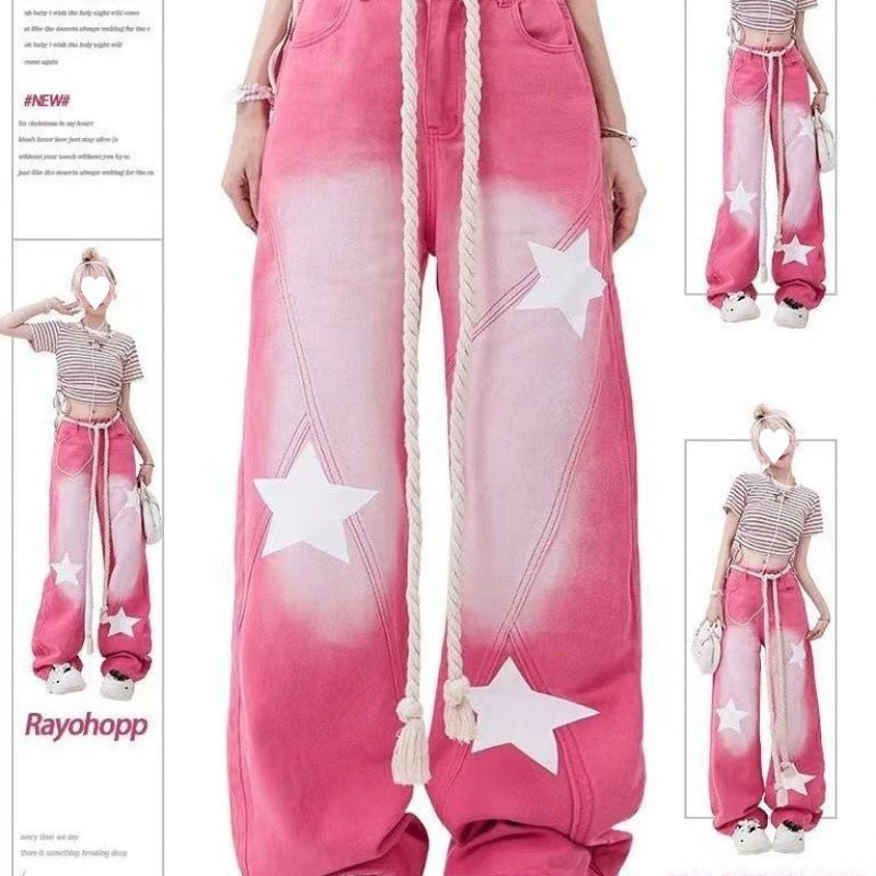 Thumbnail: Dopamine Girls Wear New XINGX Embroidered Jeans