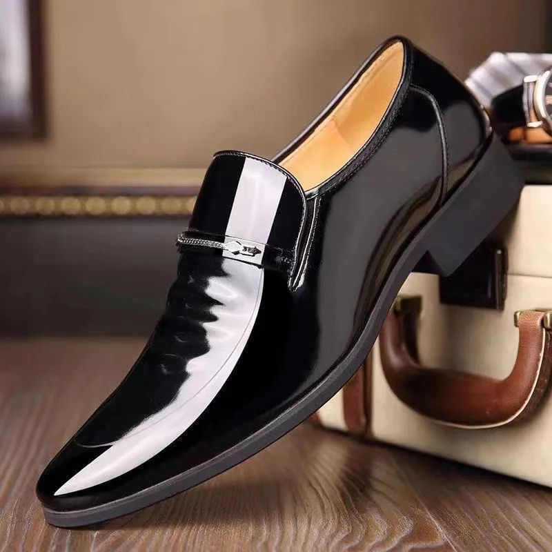 Miniatura: Luxury Business Oxford Leather Shoes Men Breathable Patent Leather Formal Shoes