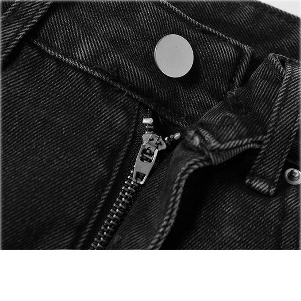 Miniatúra: Gradient Contrasting Smoke Grey Love Jeans