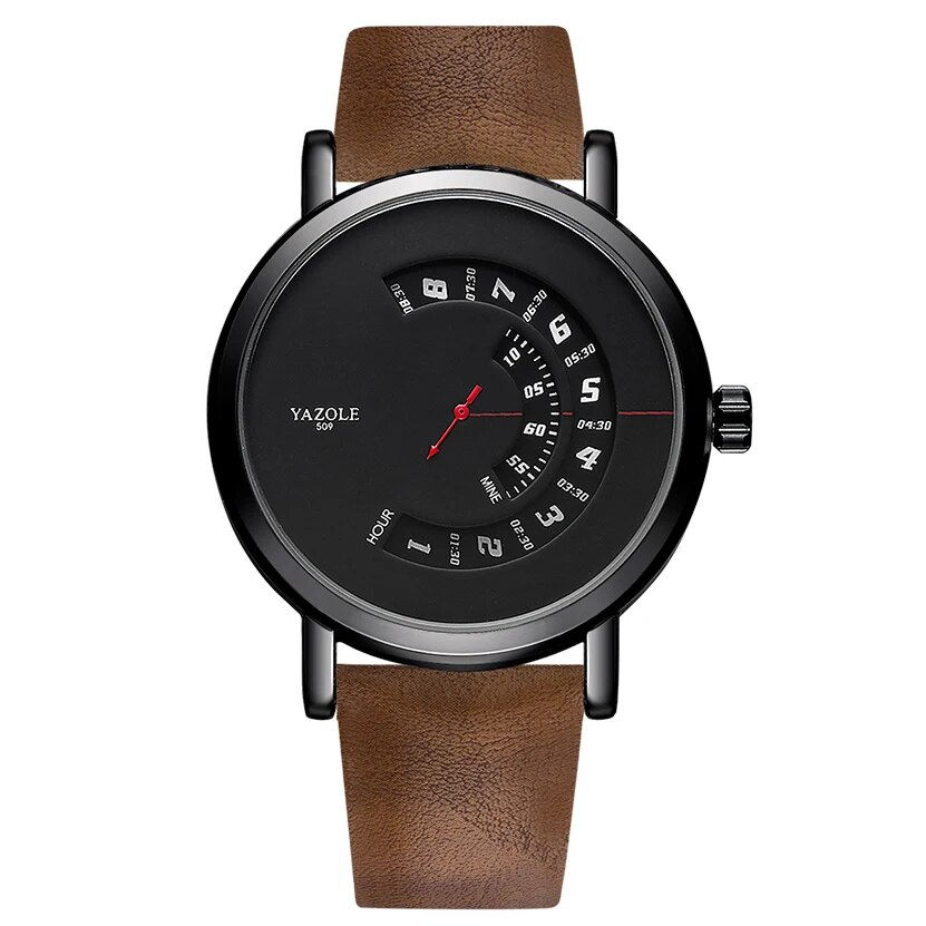 Thumbnail: UTHAI CQ57 Men’s Quartz Wrist Watch Clock Leather Strap Sport Business Casual W