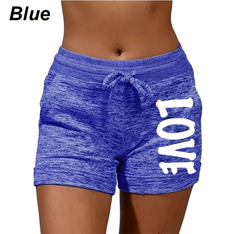Thumbnail: Summer Shorts women's love printed quick drying shorts YOGA SHORTS women's leis