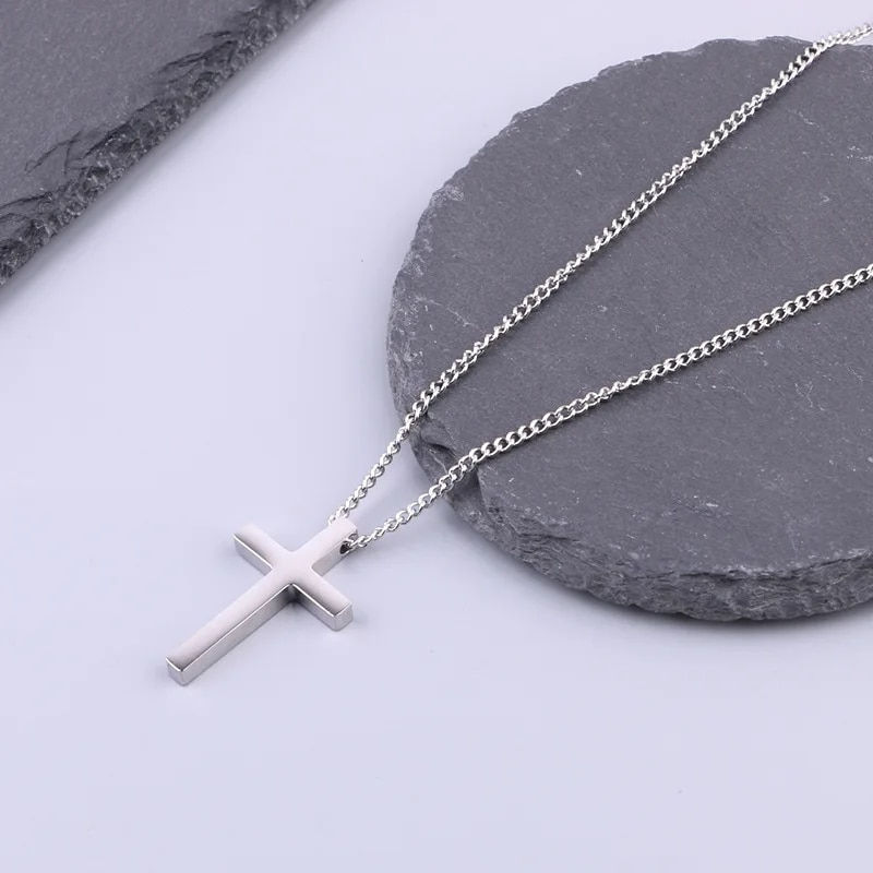 Thumbnail: Stainless Steel Coin Round Hoop Pendant Necklace for Women Men Fashion Casual H