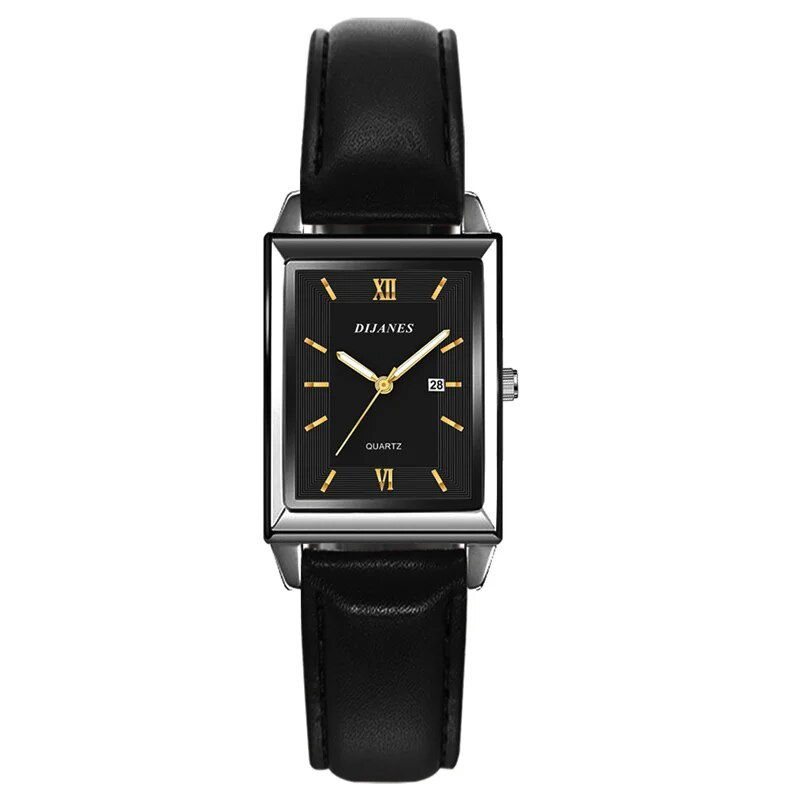 Thumbnail: Men's Calendar Date Sport & Leisure Leather Clock 2023 Luxury Business Golden S