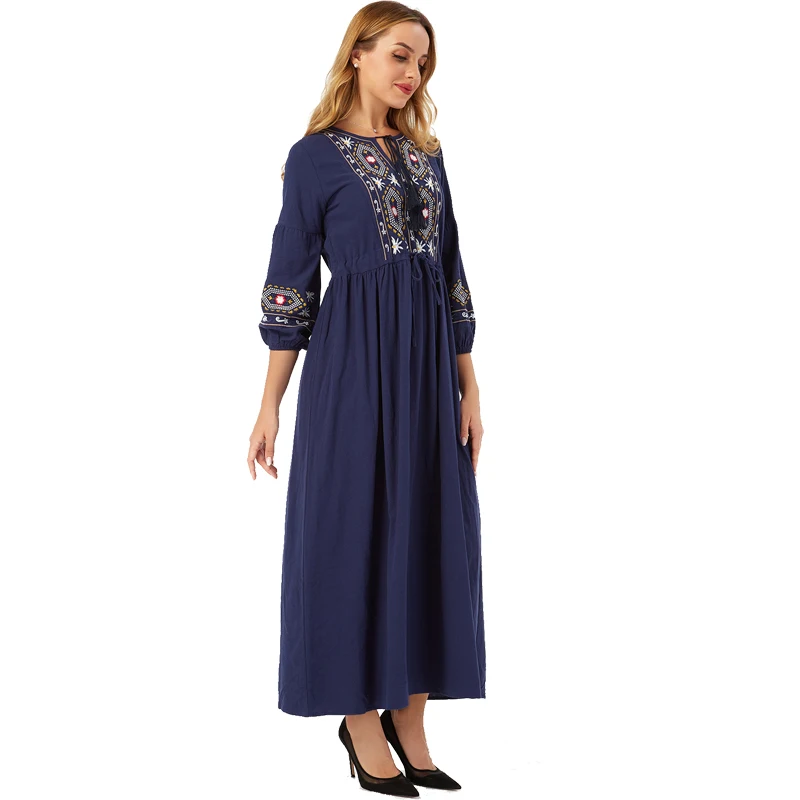 Miniatura: Vestidos Abaya Dubai Turkey Arabic Hijab Muslim Fashion Dress African Long Dres