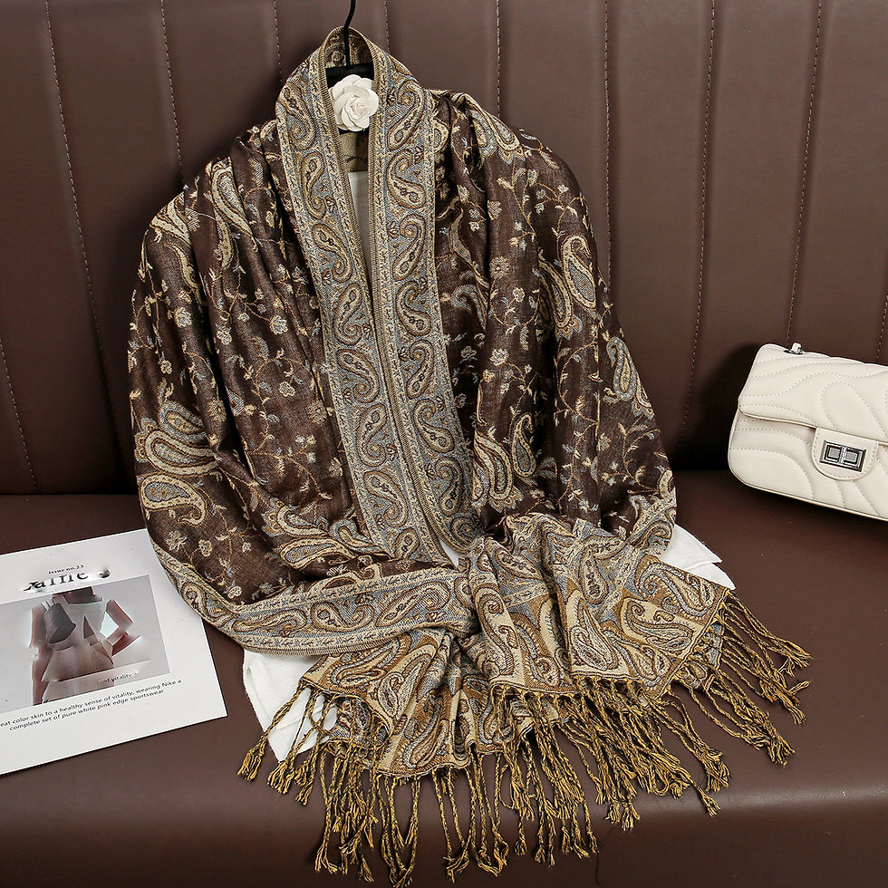Thumbnail: Luxury Brand Autumn Cashmere Pashmina Shawl Lady Wrap Warm Winter Scarves Desig