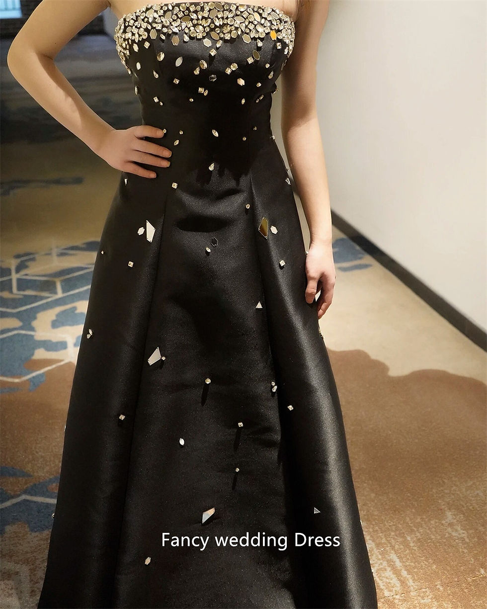 Miniaturbild: Fancy Luxury Dubai Black Beaded Evening Dress for Women 2024 Elegant Pink Arabi