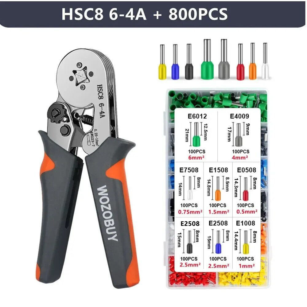 Ferrule Sleeves Terminal Crimping Tools Mini Electrical Pliers HSC8 6-4/6-6(0.2