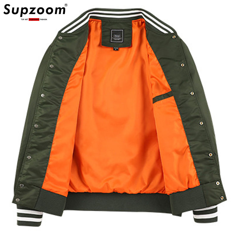 Thumbnail: Supzoom New Arrival Rib Sleeve Cotton Fashion Single Breasted Casual Pilot Ins 