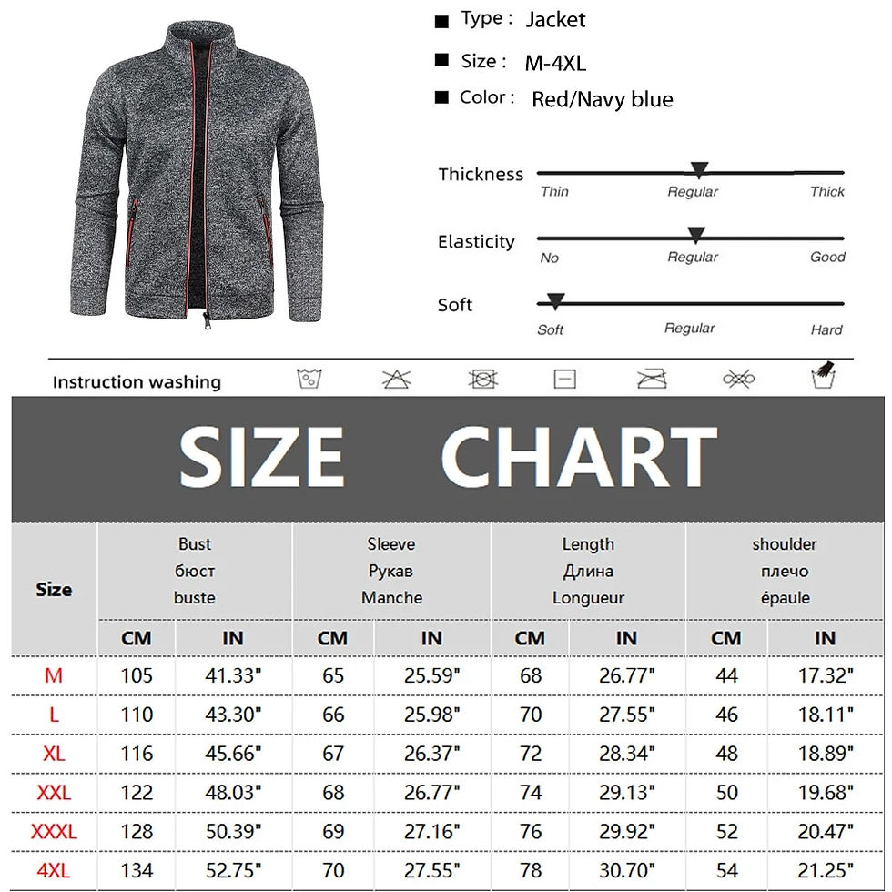Thumbnail: Men Zipper Jackets Standing Collar Sweatshirt Outdoor Streetwear Casual Coat Lo