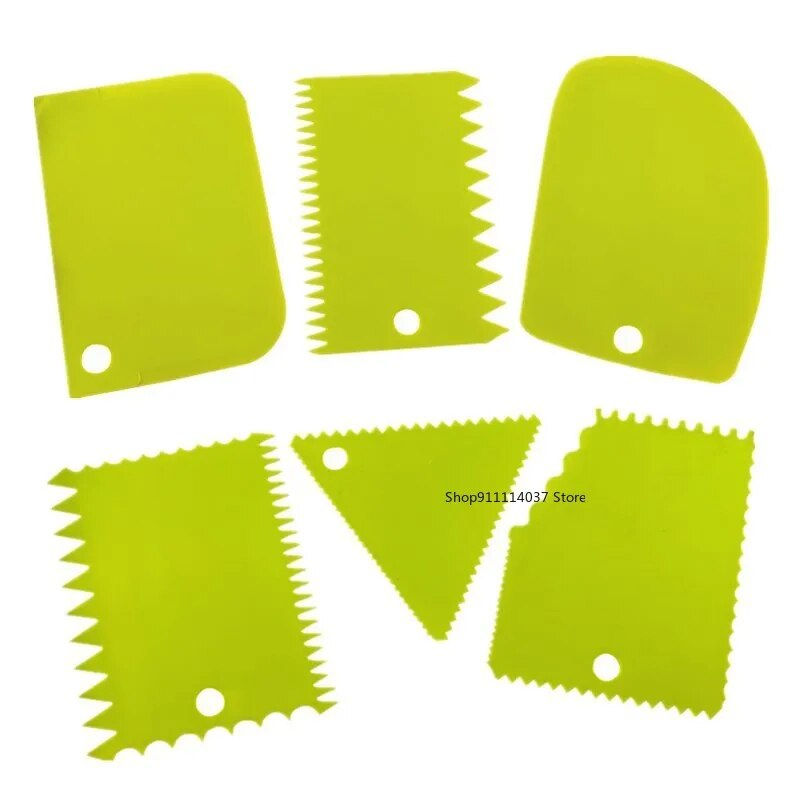 תמונה ממוזערת: 6PCS Pottery Plastic Scraper Tools Clay Sculpture Tooth Shape Pottery Clay Scul