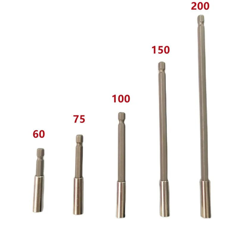 Indexkép: 60/100/150/200mm 1/4"Hex Rod Shank Long Handle Screwdriver Tip Holder Extension