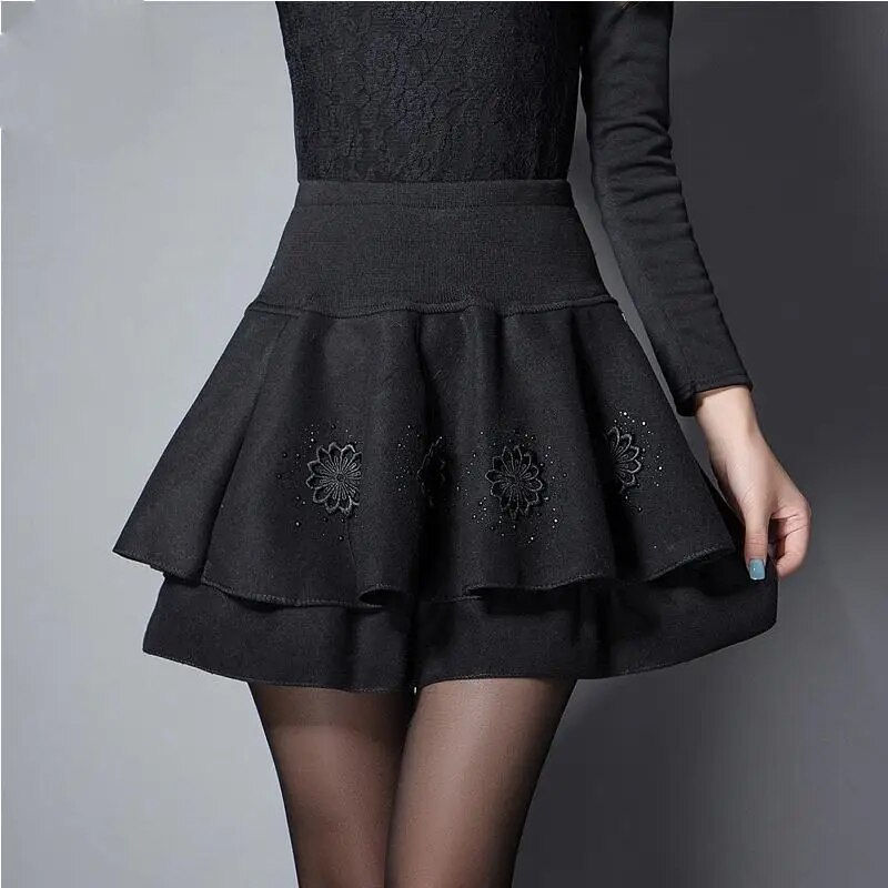 Thumbnail: Zuolunouba Summer Slim Preppy Skirt Women Flower Bow Mini Tutu Style Elasticity