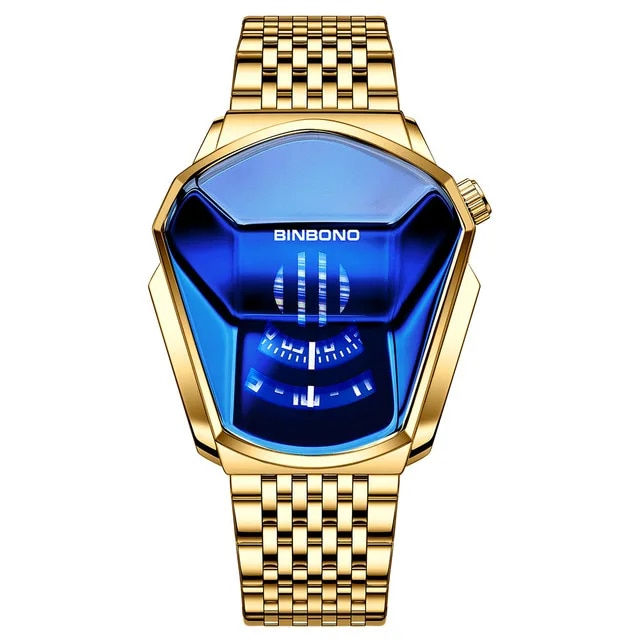 Binbond Popular Fashion Motorcycle Concept Men's Quartz Watch Luminous Steel Ba