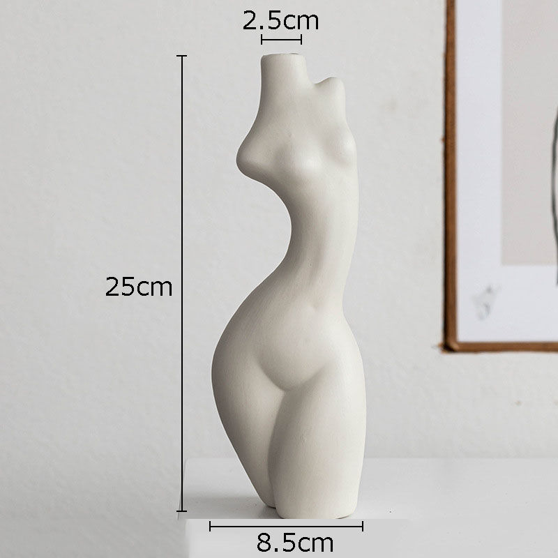 Thumbnail: Ceramic vase human body modeling Nordic home decoration decoration real human b