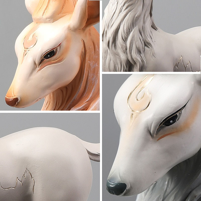 Miniatyrbild: High End Deer Statue Reindeer Figurines Resin ELK Sculpture For Living Room Lux