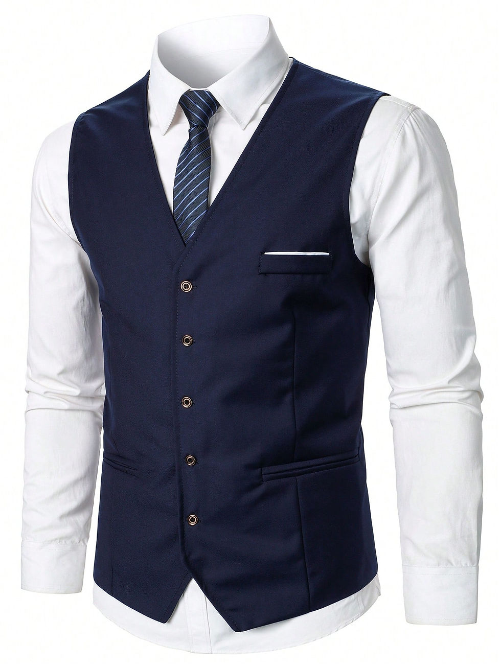 Sīktēls: Manfinity Mode Men Button Up Waistcoat & Suit Pants Without Shirt