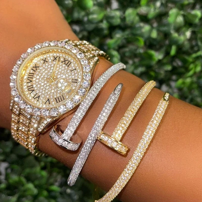 Thumbnail: MISSFOX Pink Women Watch Luxury Small Face Elegant Quartz Watches For Ladies Ic