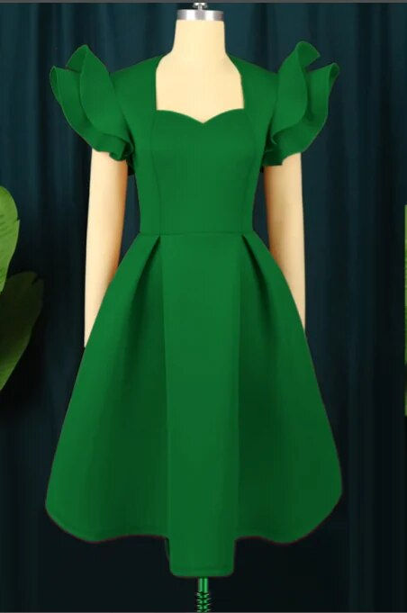 AOMEI Women Short Party Dress Sweetheart Flying Sleeve Cute Girls A Line Flowy