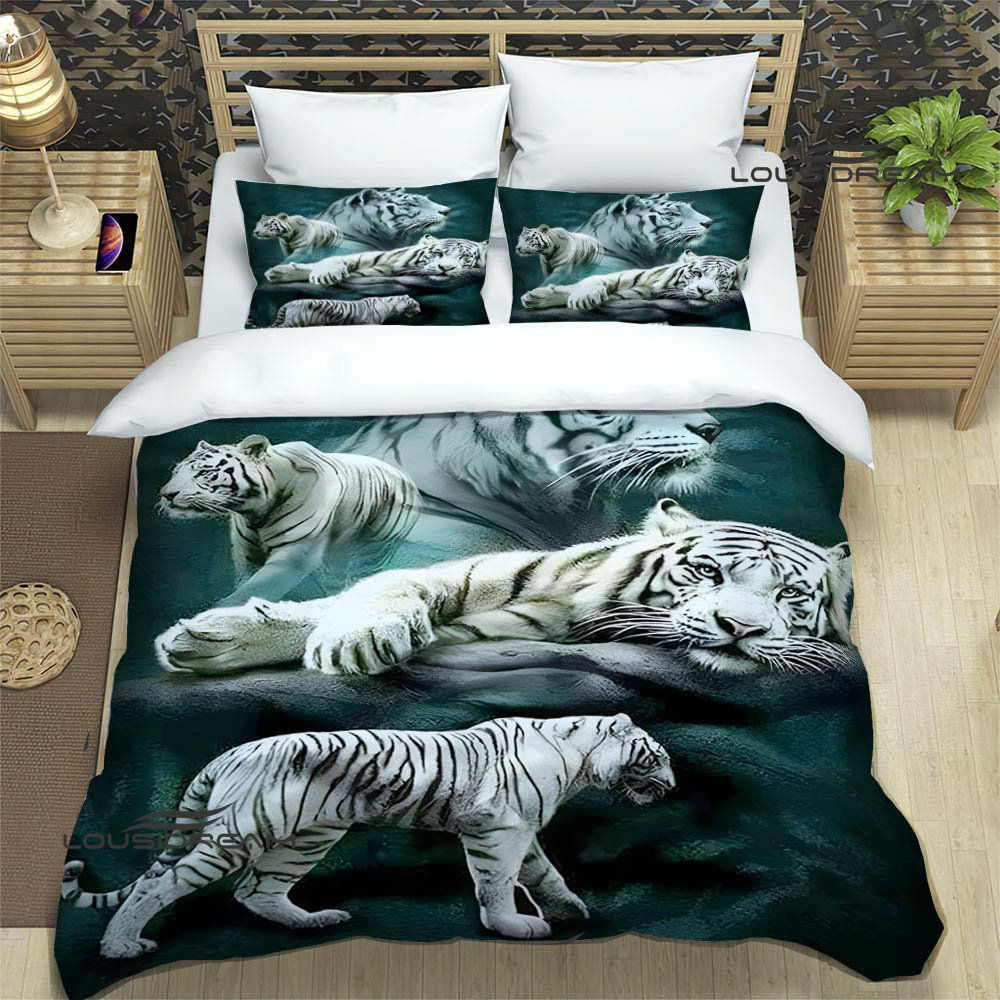 3D tiger printed Bedding Sets exquisite bed supplies set duvet cover bed comfor