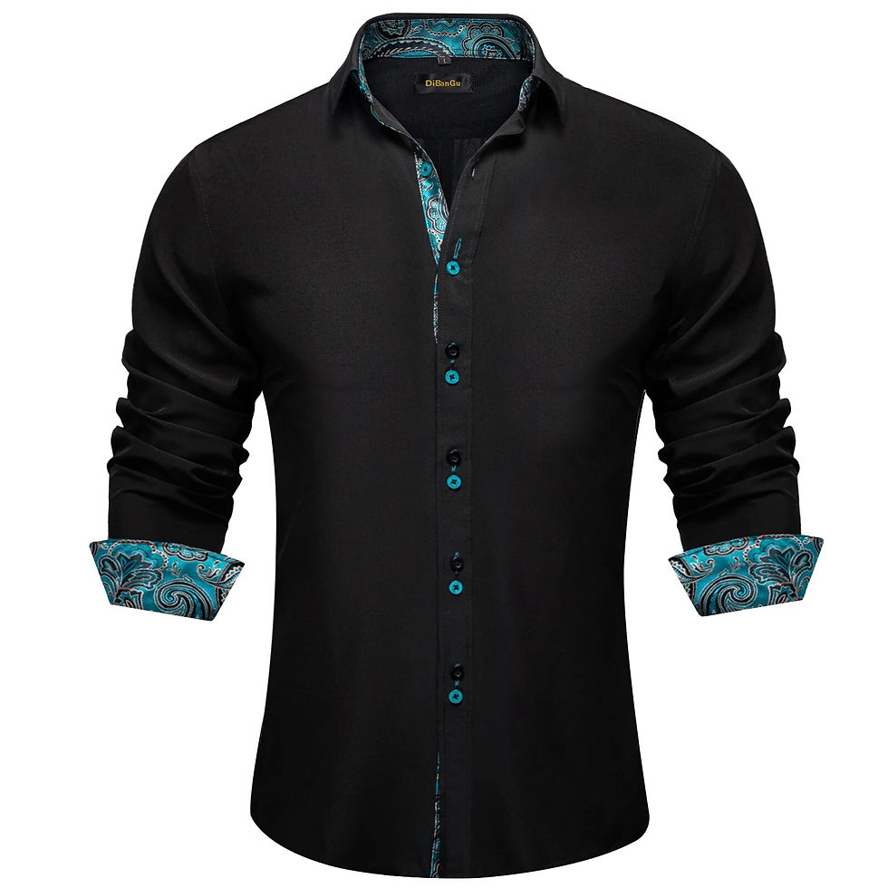 Thumbnail: Designer Men's Shirts with Contrasting Colors Collar and cuff 2023 New Casual S