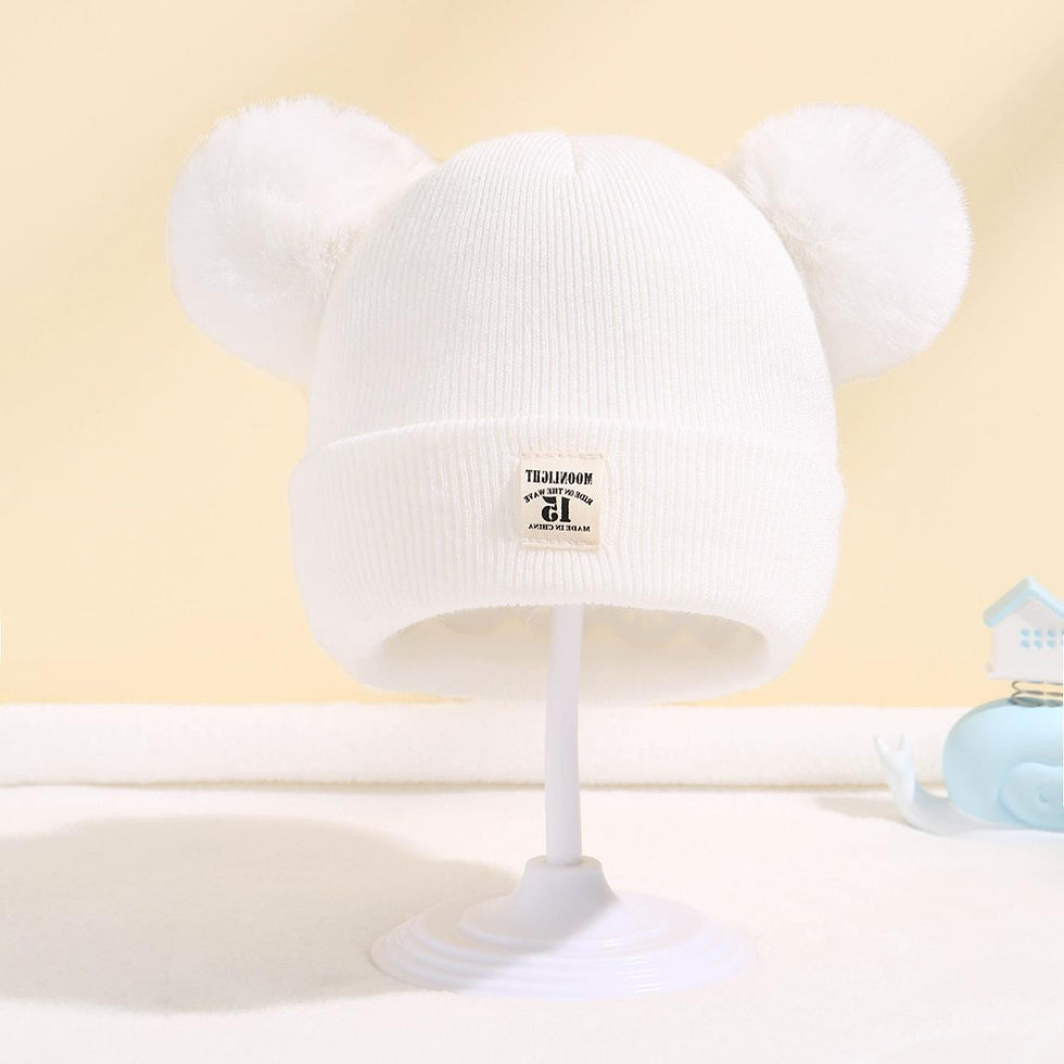 Miniatura: Children's Wool Double Ball Hat