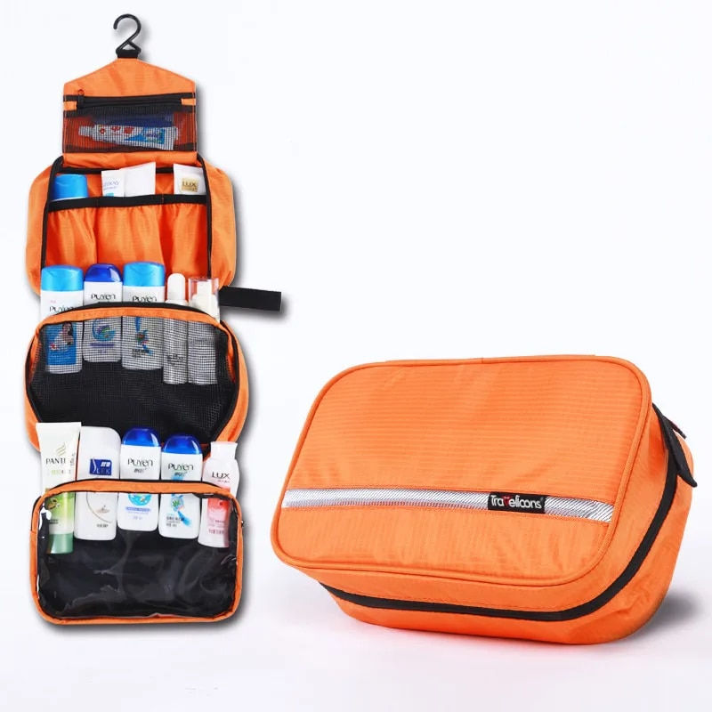 Thumbnail: Men Large Waterproof Makeup Bag Male Female Travel Beauty Cosmetic Organizer Ca