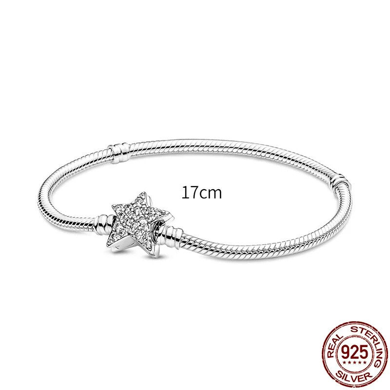 Thumbnail: New in 925 Sterling Silver Snake Chain Charm Bracelet Fits Pandach Original Pen