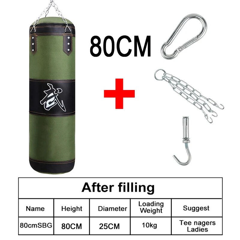 Thumbnail: Punch Sandbag Durable Hanging Hollow Sandbag Boxing Heavy Punch Bag With Metal 