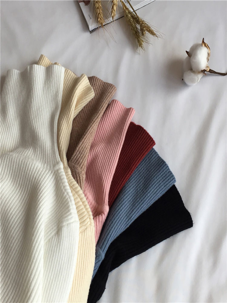 Thumbnail: 2024 Autumn Winter Thick Sweater Women Knitted Ribbed Pullover Sweater Long Sle
