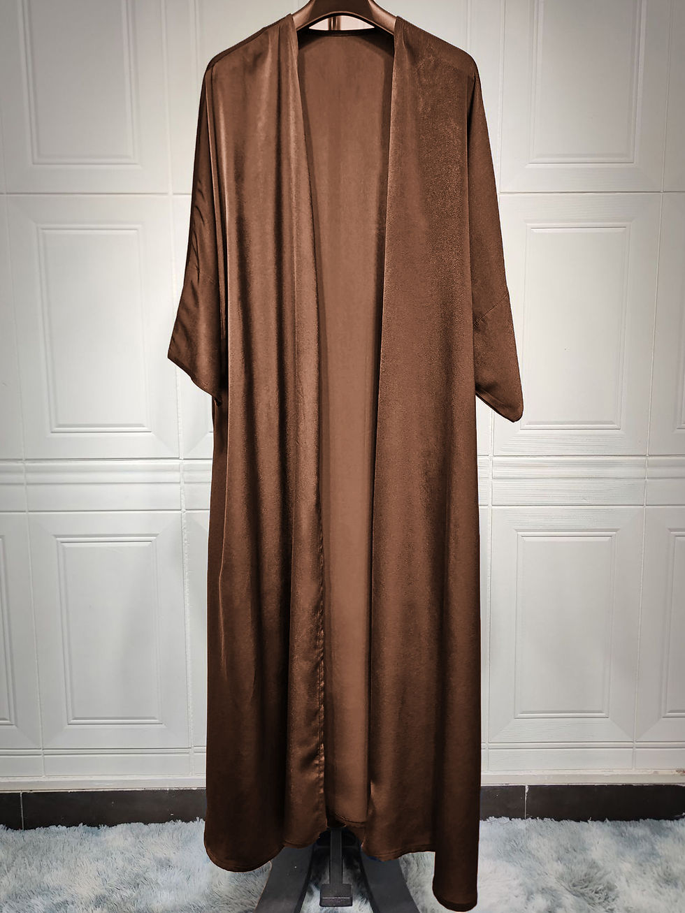 Miniaturebillede: Kimono Abayas Women Modest Muslim Moroccan Dubai Fashion Casual Open Abaya Silk