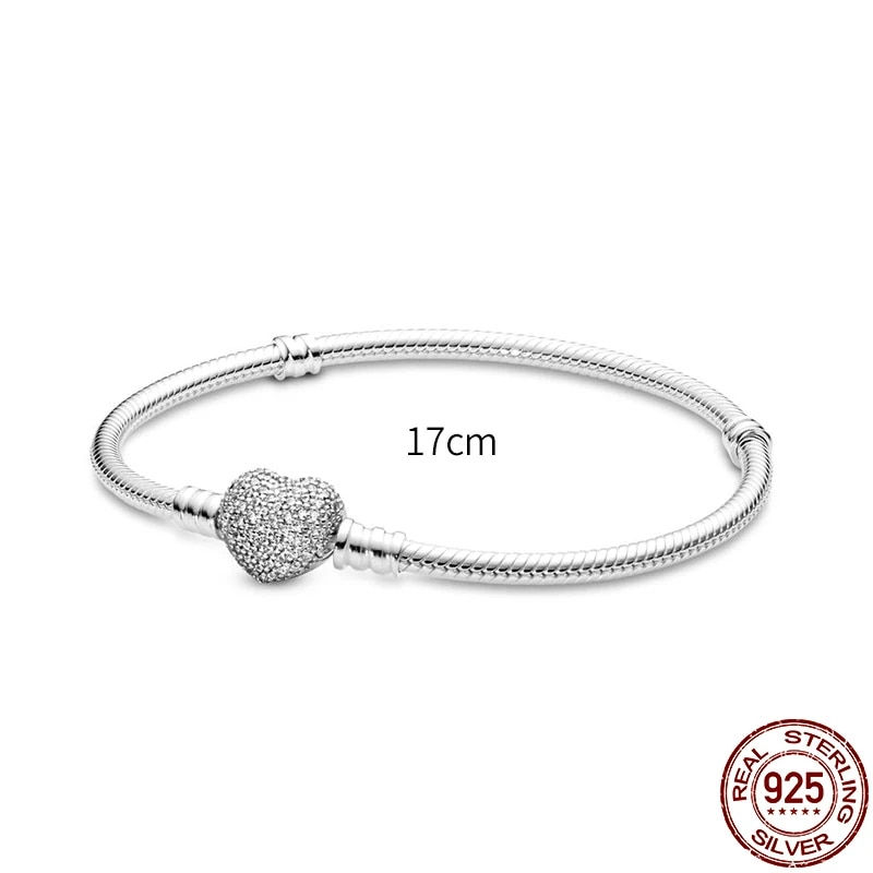 Thumbnail: New in 925 Sterling Silver Snake Chain Charm Bracelet Fits Pandach Original Pen