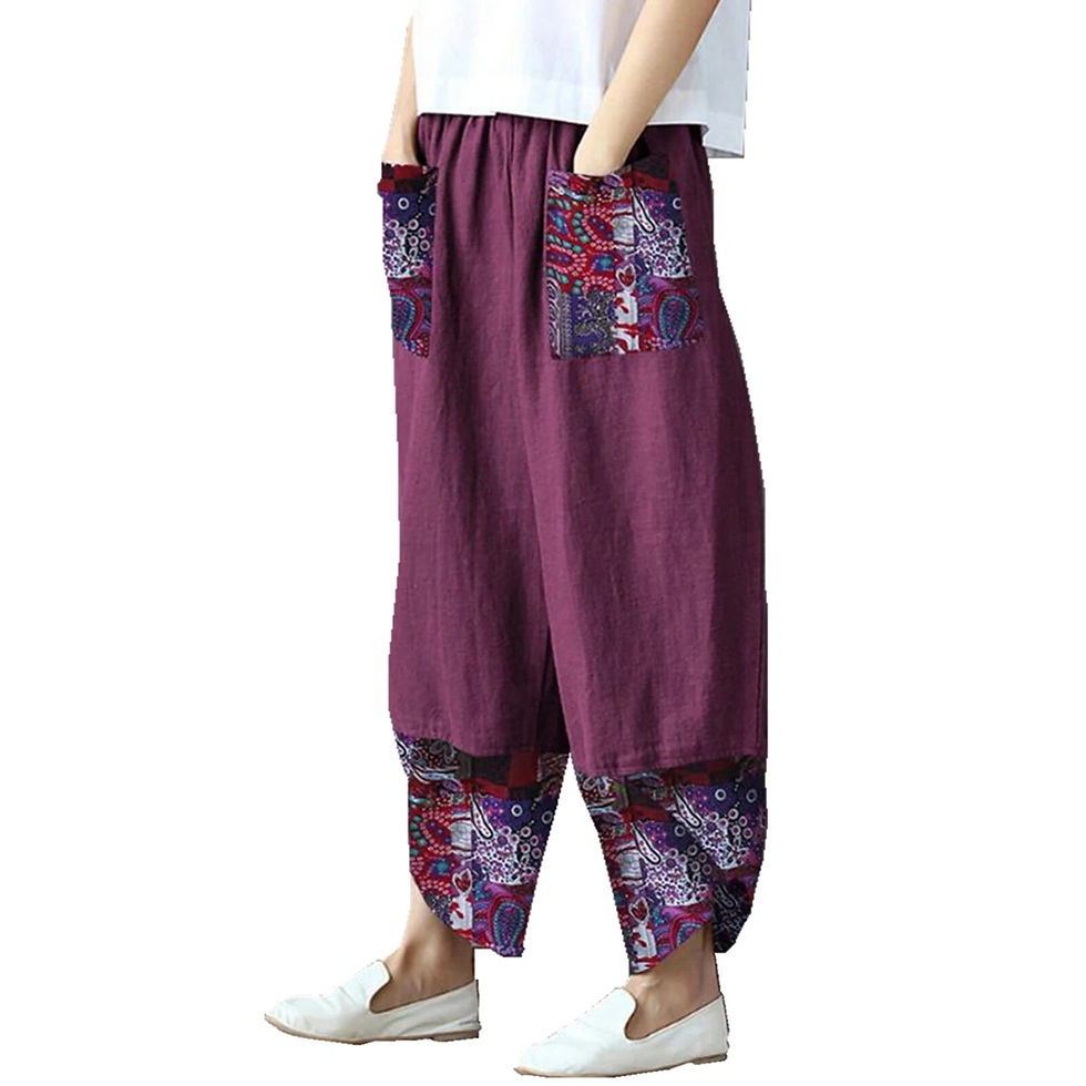 Thumbnail: Casual Women Trousers Full Length Summer Elegant Elastic Waist Pants  Bottoms H