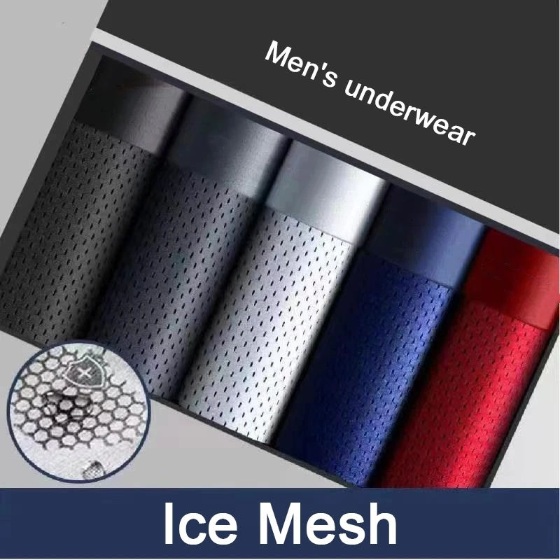 Thumbnail: Boxers Men Boxer Shorts Men Underwear Male Underwear Boxers Homme Ice Silk Mesh