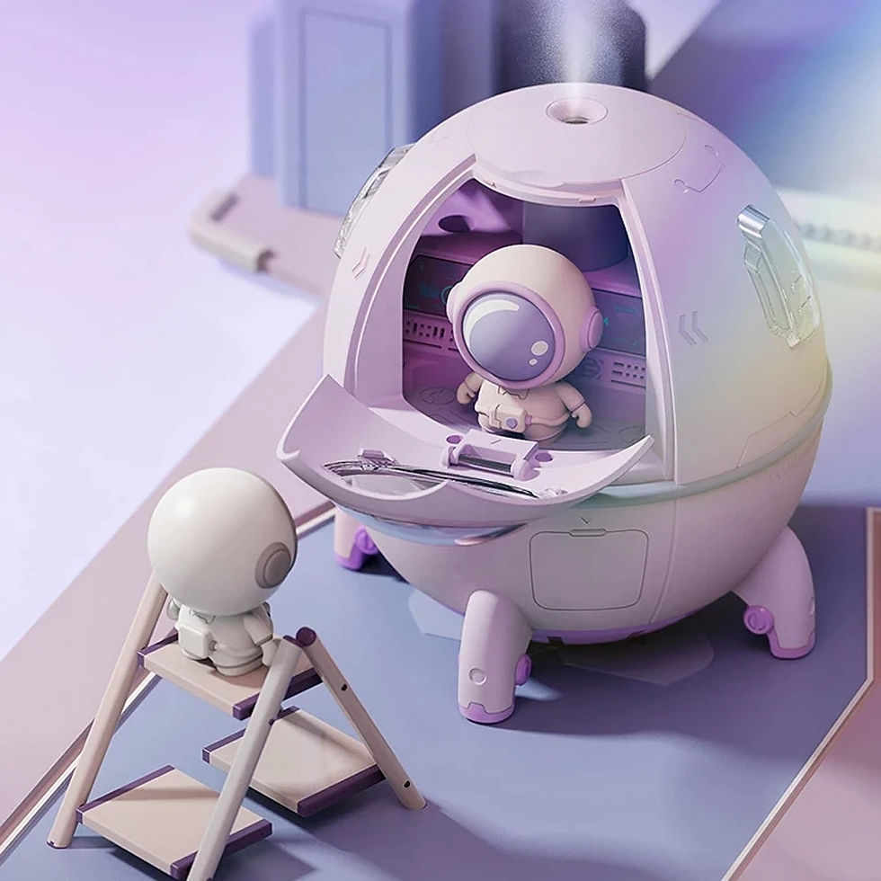 Miniatură: 220ML Space Capsule Air Humidifier USB Ultrasonic Cool Mist Aromatherapy Water