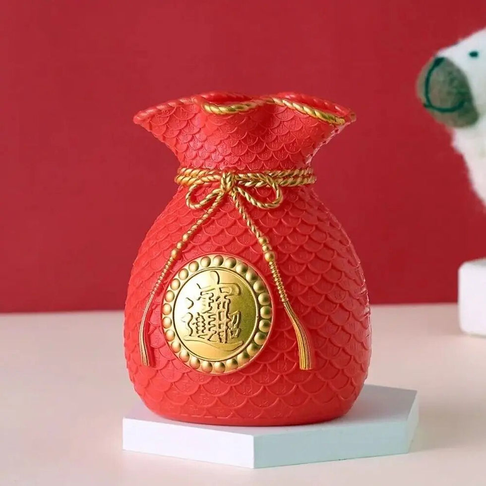 Thumbnail: Plastic Blessed Bag Flowerpot Vase Chinese Style Money Bag Shape Flower Arrange