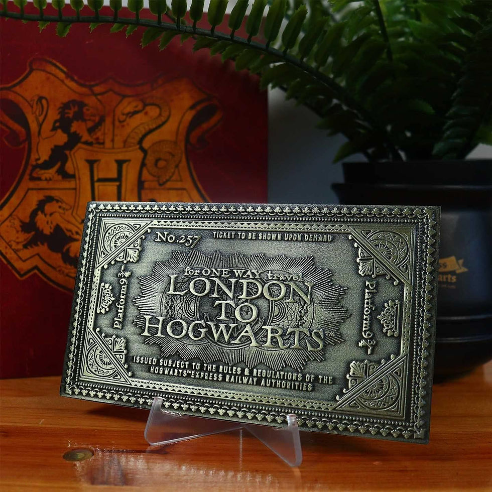 Thumbnail: Harry Potter Hogwarts Express Train Ticket Limited Edition Metal Replica