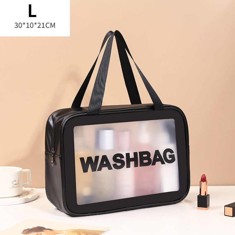 Thumbnail: Portable Travel Clear Storage Bag Organizer Bags Waterproof Washbag Transparent
