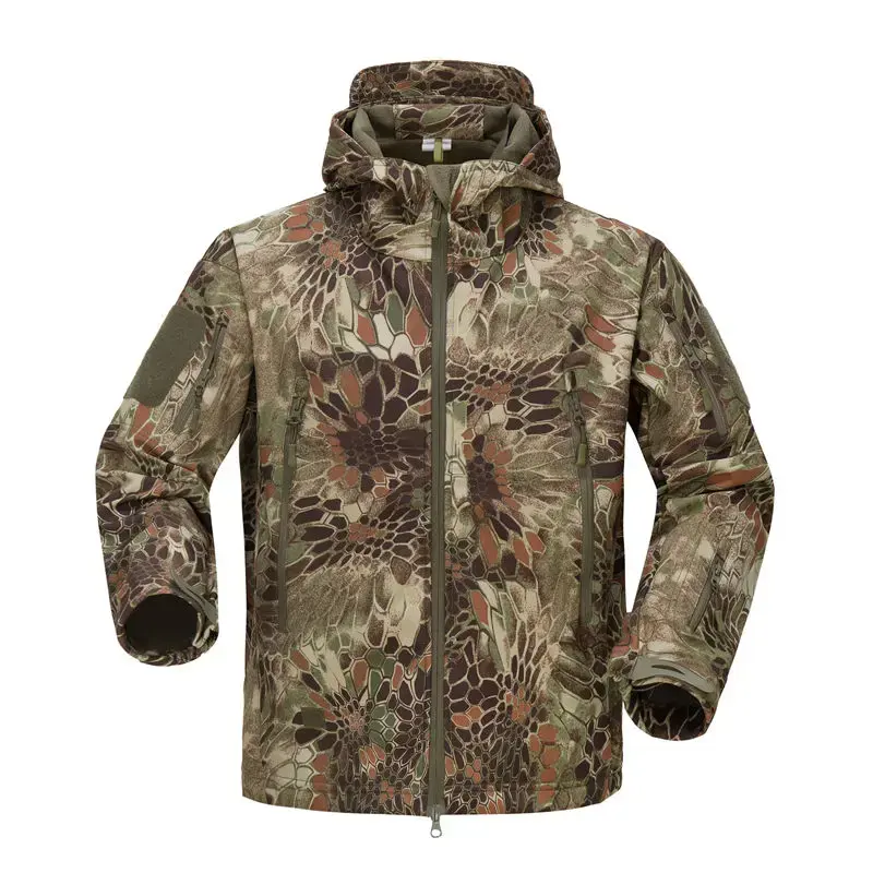 Miniatura: Hiking Jackets Autumn Men's  Camouflage Fleece Jackets Tactical Clothing 2024 M