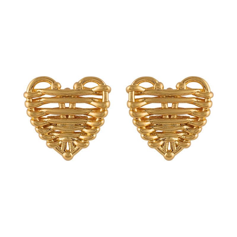 2023 New French Weaving Texture Sense Of Love Earrings Premium Sense Of Earring