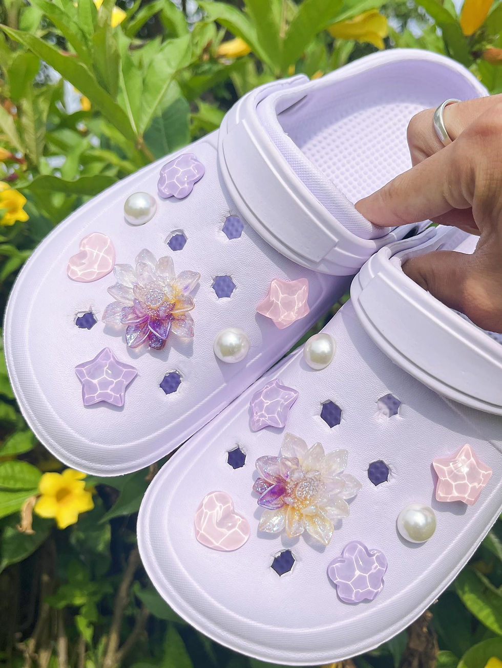Thumbnail: 24pcs/Set Cute Heart Design Shoes Charms With Detachable Flower Buckle For Gard