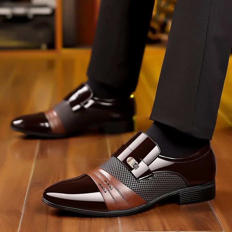 Thumbnail: Classic Business Dress Men Shoes Formal Slip On Dress Shoes Mens Oxfords Footwe