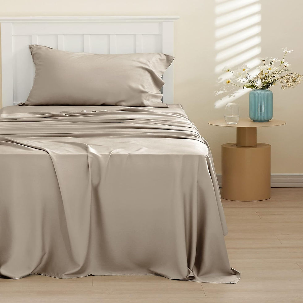 Thumbnail: Bedsure cooling sheet set, Rayon Derived from Bamboo, Deep Pocket Up to 16", Br
