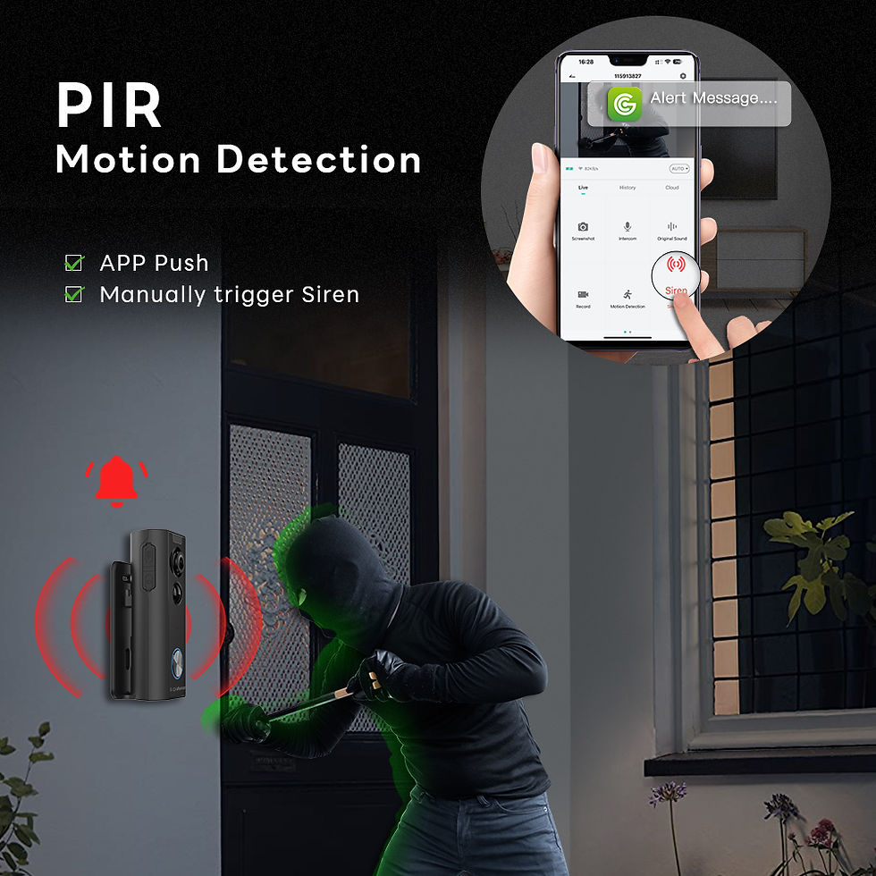 Thumbnail: G.Craftsman J10 Wireless WiFi Video Doorbell Camera with Battery,Smart PIR Moti