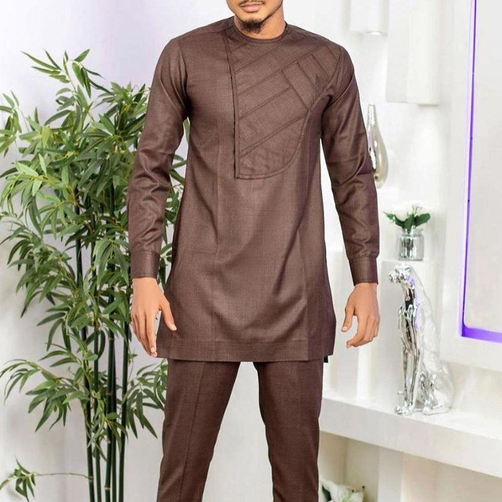 Miniatura: 2023 African Men Dashiki Long Sleeve 2 Piece Set Traditional Outfit Africa Clot