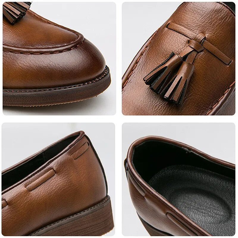 Miniatura: Fotwear Men Leather Shoes Slip On Office Mens Formal Shoes Wedding Party Men Ta