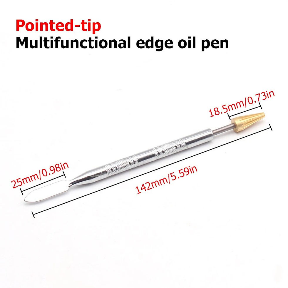 Thumbnail: Leather Dual Head Edge Oil Gluing Dye Pen Stainless Steel Applicator Speedy Pai