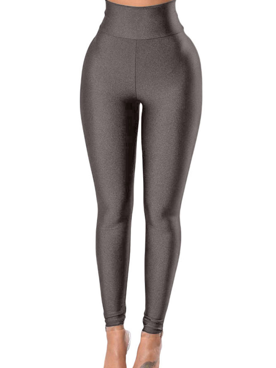 Thumbnail: Black High Waist Stretch Slim Sports Leggings