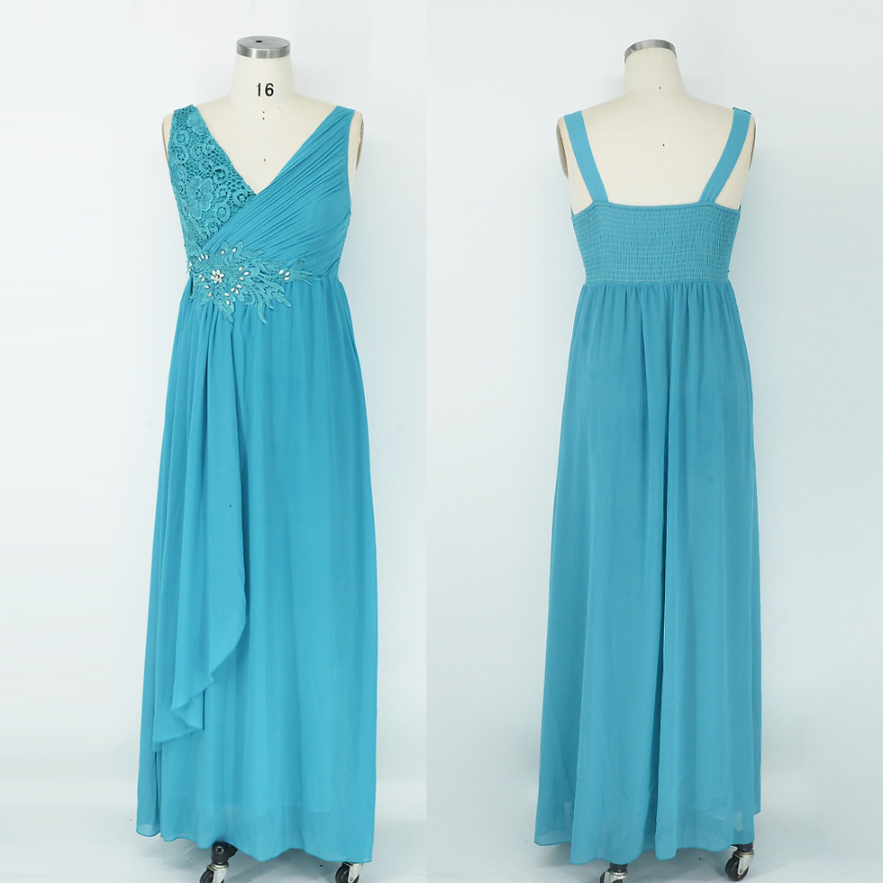 Thumbnail: Plus Size Party Dresses Fashion Women Wedding Elegant Lace Rhinestones Applique