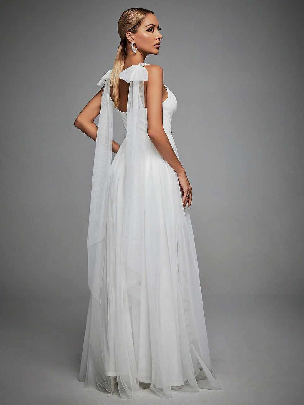 Miniatúra: Contrast Mesh Wedding Dress